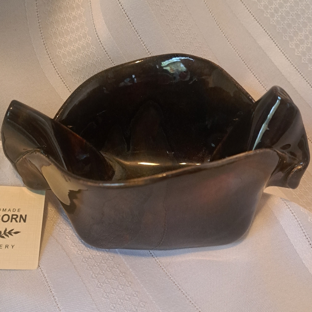 Hilborn Brown Pottery Bowl Signed Alaska 5/11 Hilborn - Picture 4 of 10
